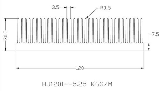 패서 수냉각（의） 냉각 장치 방열 120x30x250mm을 페인트를 칠하기